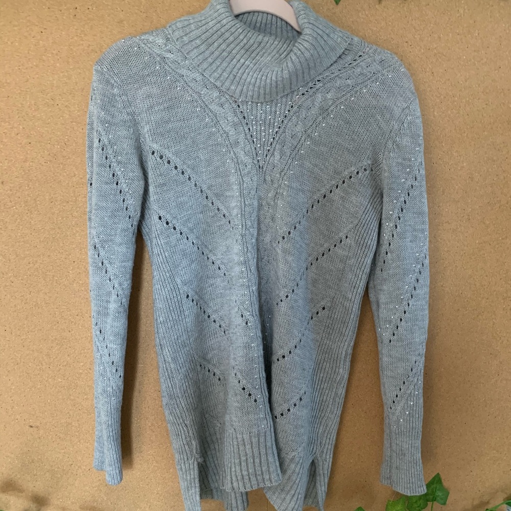 LOWBALLS ACCEPTED beaded gray sweater